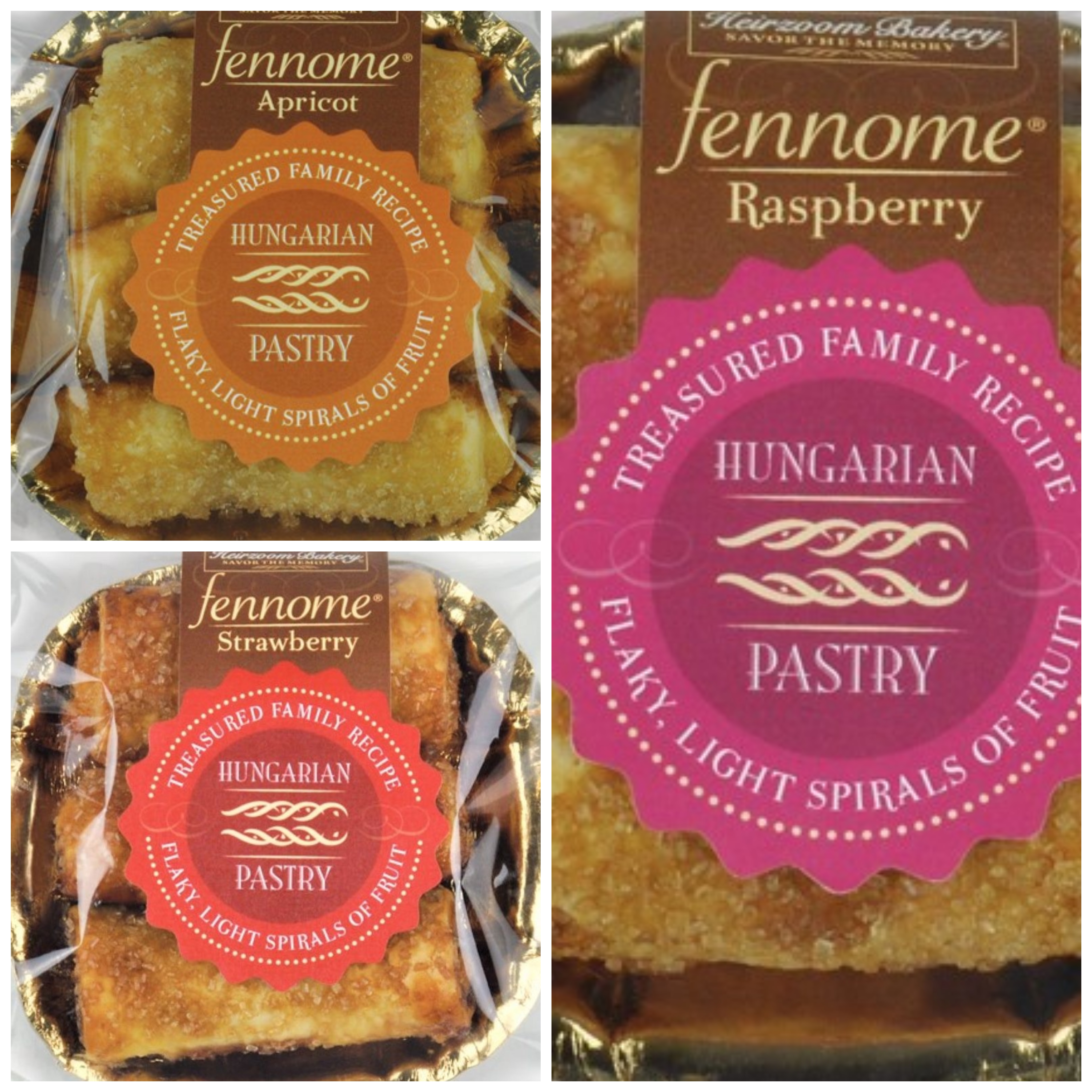 sampler kit of pastries: strawberry, raspberry, and apricot